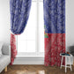 Afro Haiti Paisley Window Curtain Haitian Flag Bandana Style - African Pride