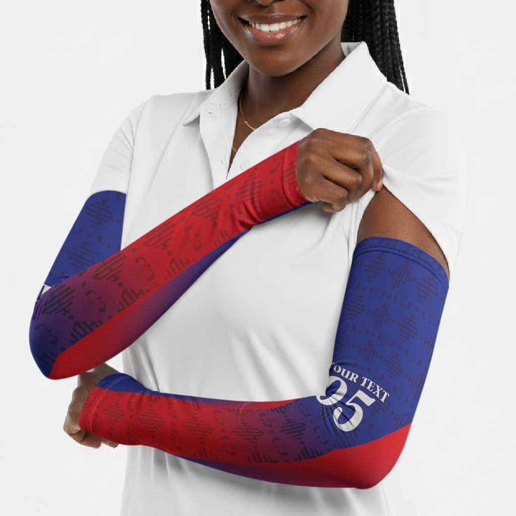 Custom Afro Haiti Football Arm Sleeves Sporty Style