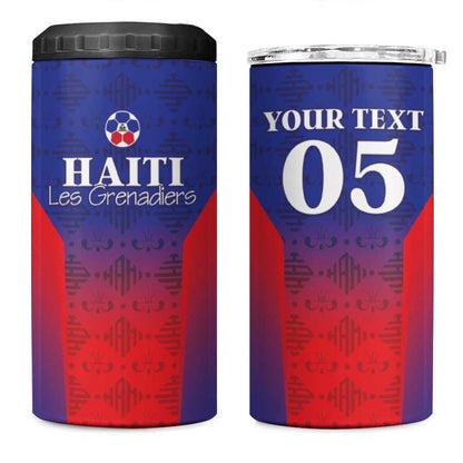 Custom Afro Haiti Football 4 in 1 Can Cooler Tumbler Sporty Style - African Pride