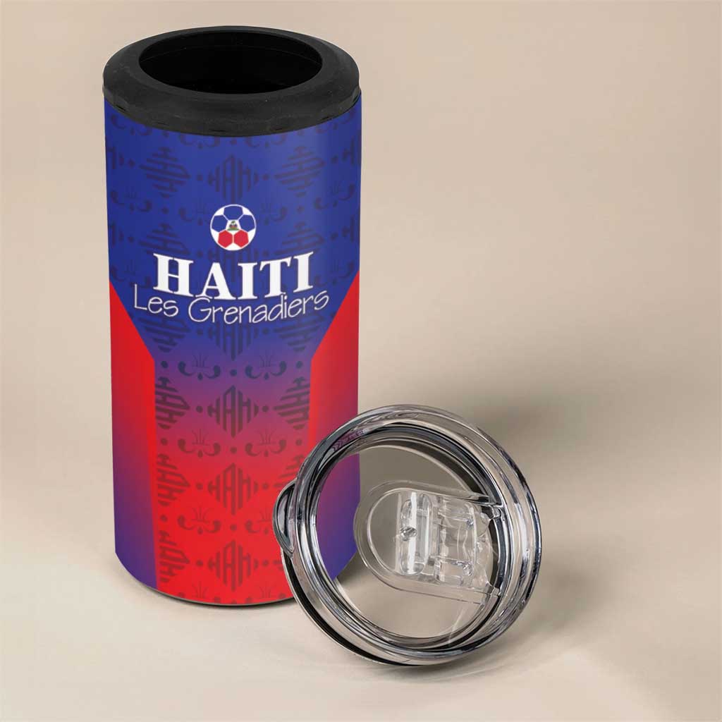 Custom Afro Haiti Football 4 in 1 Can Cooler Tumbler Sporty Style - African Pride