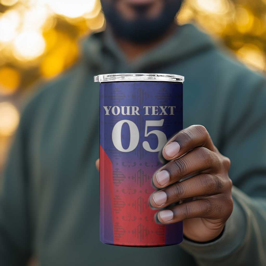 Custom Afro Haiti Football 4 in 1 Can Cooler Tumbler Sporty Style - African Pride