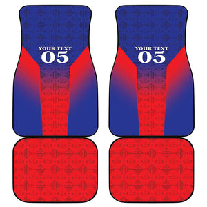 Custom Afro Haiti Football Car Mats Sporty Style - African Pride