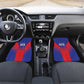 Custom Afro Haiti Football Car Mats Sporty Style - African Pride