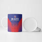 Custom Afro Haiti Football Ceramic Mug Sporty Style