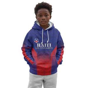 Custom Afro Haiti Football Kid Hoodie Sporty Style - African Pride
