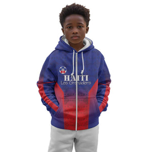 Custom Afro Haiti Football Kid Hoodie Sporty Style - African Pride