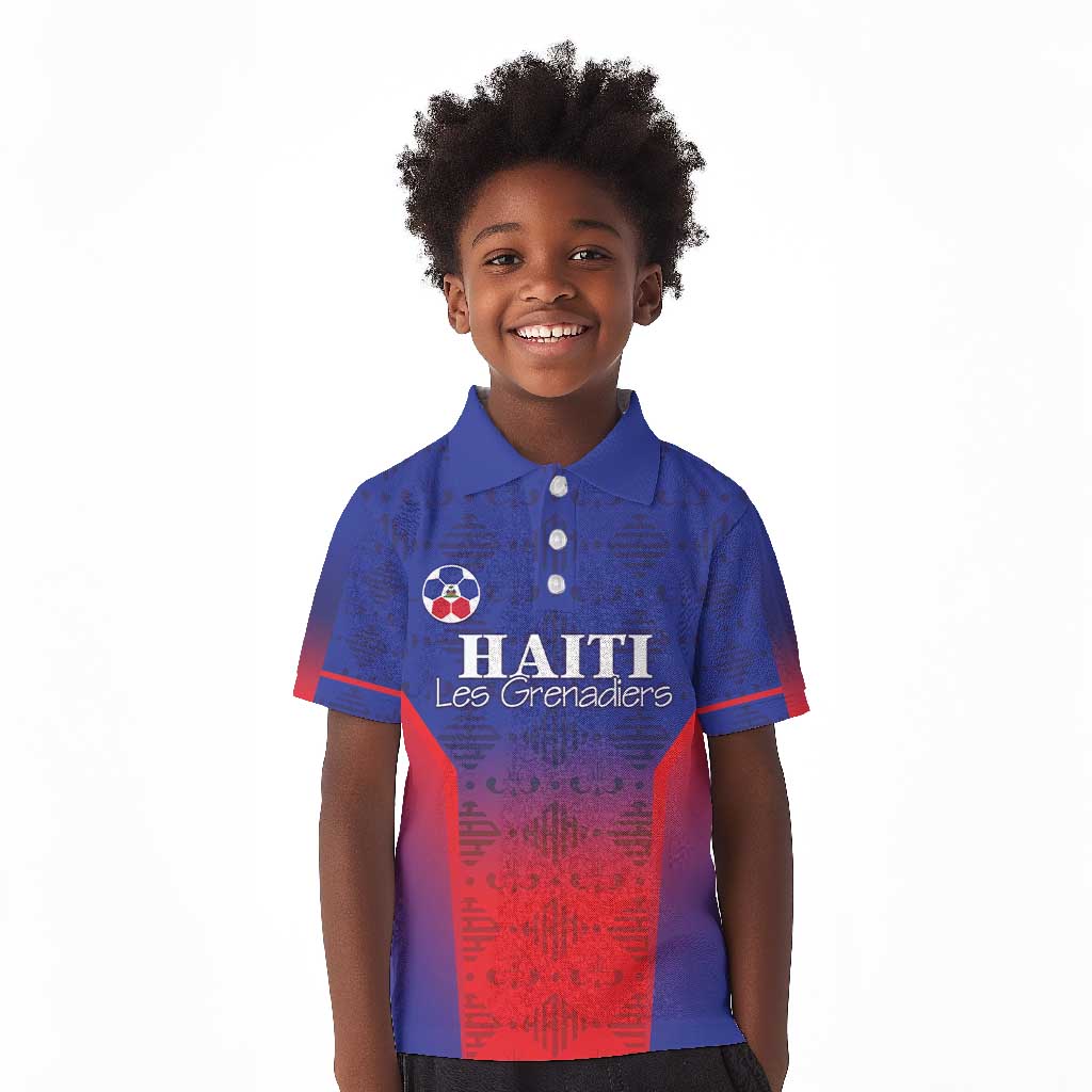 Custom Afro Haiti Football Kid Polo Shirt Sporty Style - African Pride