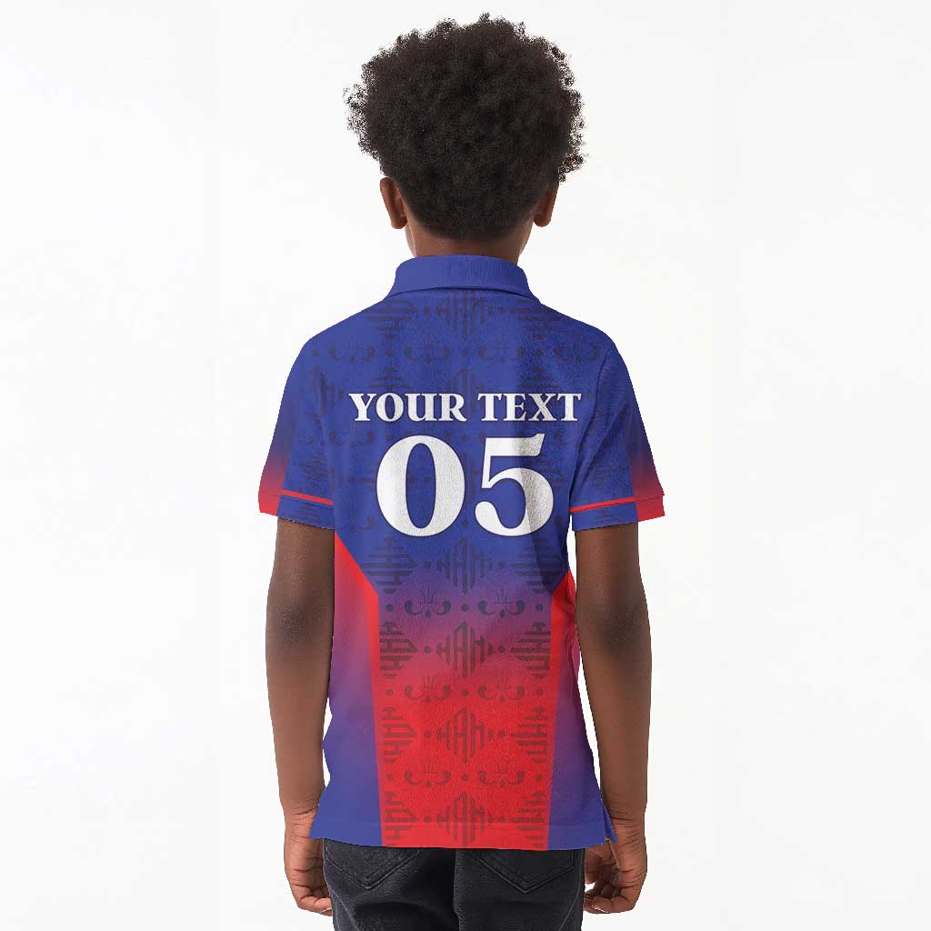 Custom Afro Haiti Football Kid Polo Shirt Sporty Style - African Pride