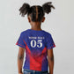 Custom Afro Haiti Football Kid T shirt Sporty Style - African Pride