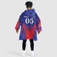 Custom Afro Haiti Football Kid Wearable Blanket Hoodie Sporty Style - African Pride