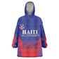 Custom Afro Haiti Football Kid Wearable Blanket Hoodie Sporty Style - African Pride