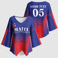 Custom Afro Haiti Football Kimono Sleeve Blouse Sporty Style