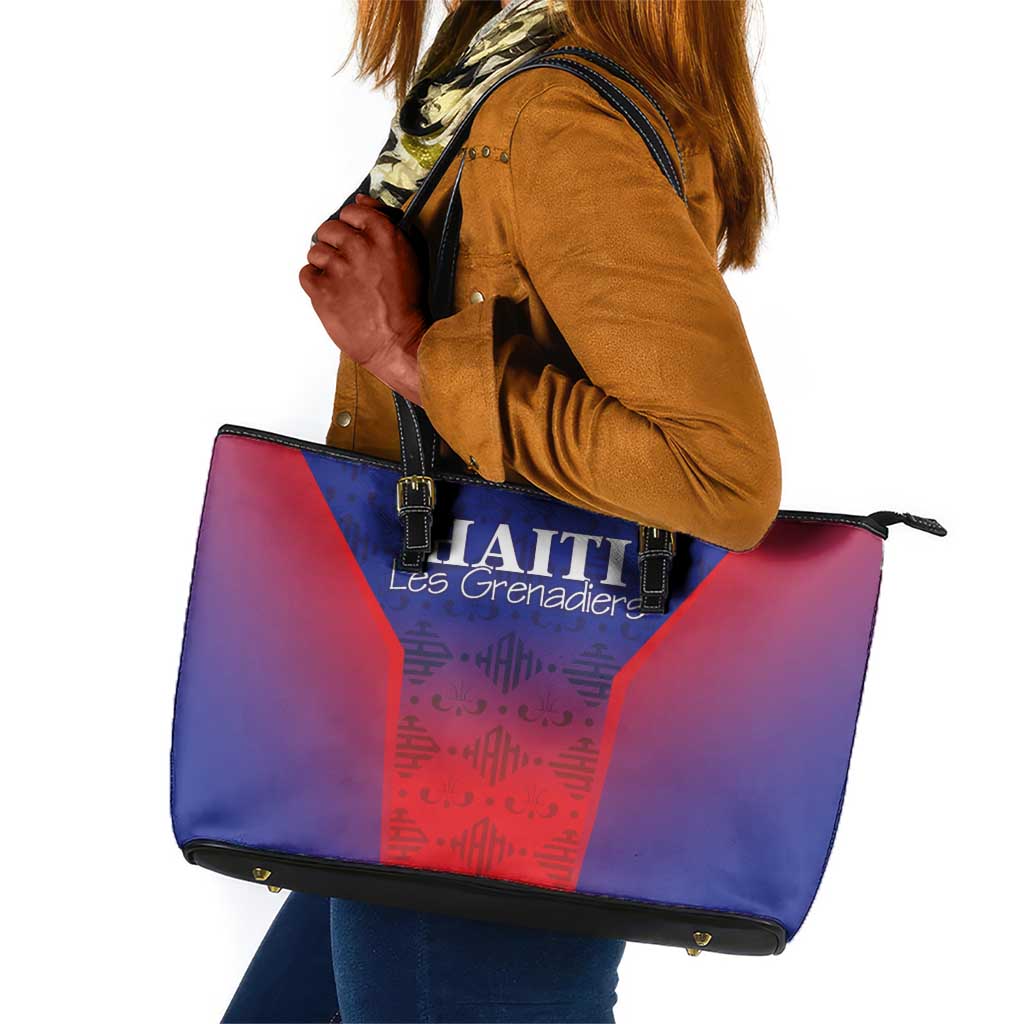 Afro Haiti Football Leather Tote Bag Sporty Style - African Pride