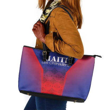 Afro Haiti Football Leather Tote Bag Sporty Style - African Pride