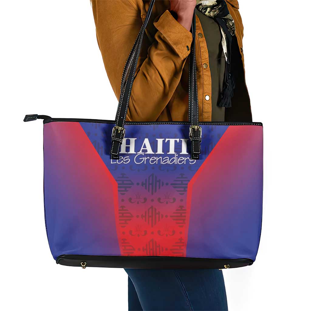 Afro Haiti Football Leather Tote Bag Sporty Style - African Pride
