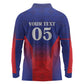 Custom Afro Haiti Football Long Sleeve Polo Shirt Sporty Style - African Pride