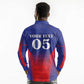 Custom Afro Haiti Football Long Sleeve Polo Shirt Sporty Style - African Pride