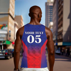 Custom Afro Haiti Football Men Tank Top Sporty Style - African Pride