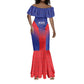 Custom Afro Haiti Football Mermaid Dress Sporty Style - African Pride