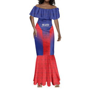 Custom Afro Haiti Football Mermaid Dress Sporty Style - African Pride