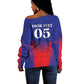 Custom Afro Haiti Football Off Shoulder Sweater Sporty Style - African Pride