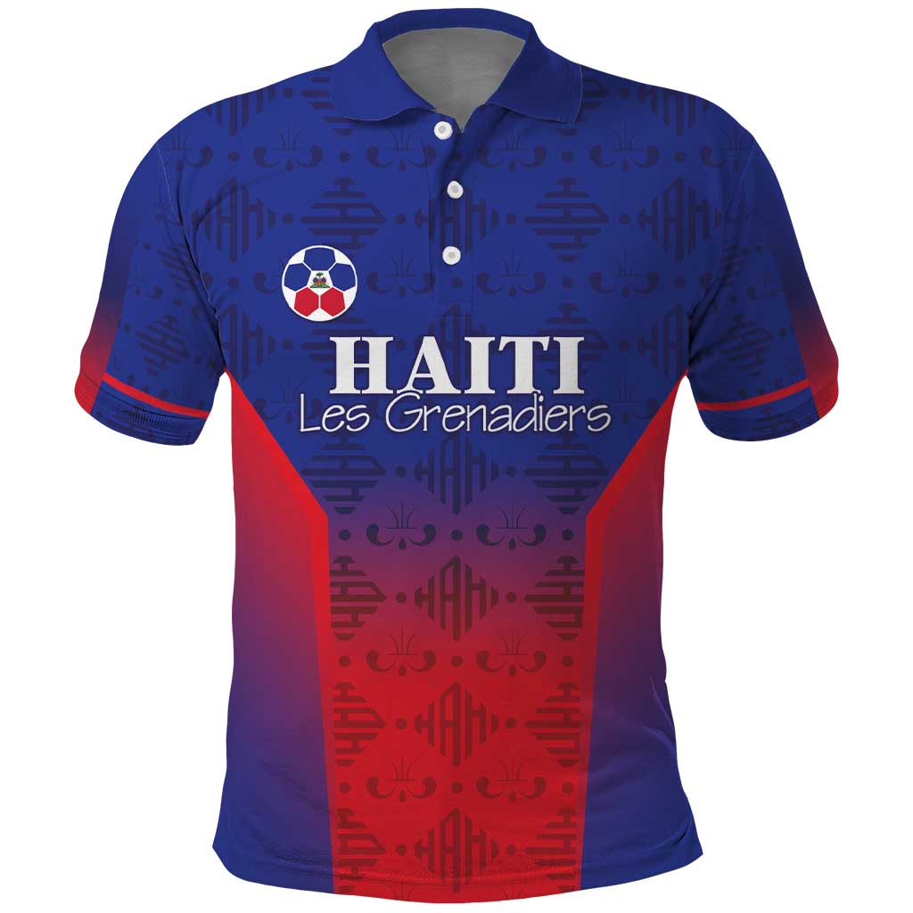 Custom Afro Haiti Football Polo Shirt Sporty Style - African Pride