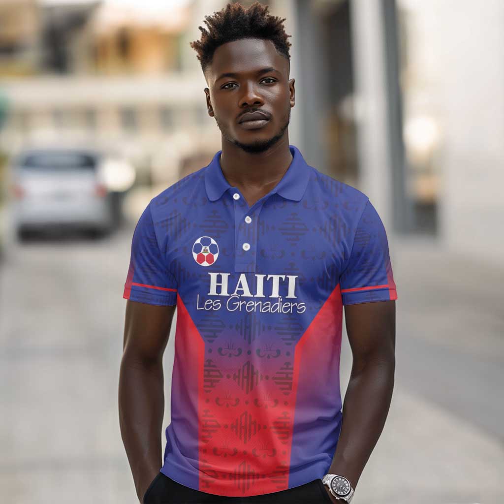 Custom Afro Haiti Football Polo Shirt Sporty Style - African Pride