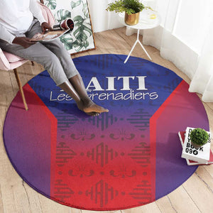 Afro Haiti Football Round Carpet Sporty Style - African Pride