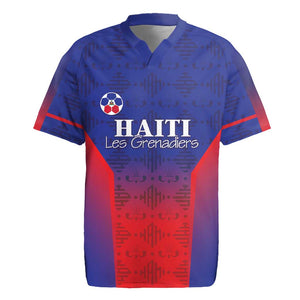 Custom Afro Haiti Football Rugby Jersey Sporty Style LT05