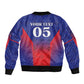 Custom Afro Haiti Football Sleeve Zip Bomber Jacket Sporty Style - African Pride