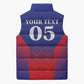 Custom Afro Haiti Football Sleeveless Puffer Jacket Sporty Style