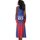 Custom Afro Haiti Football Tank Maxi Dress Sporty Style - African Pride