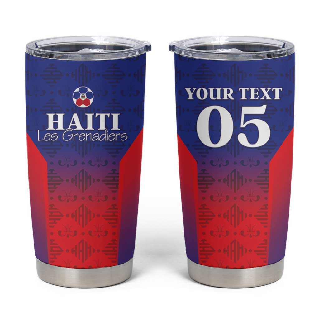 Custom Afro Haiti Football Tumbler Cup Sporty Style - African Pride