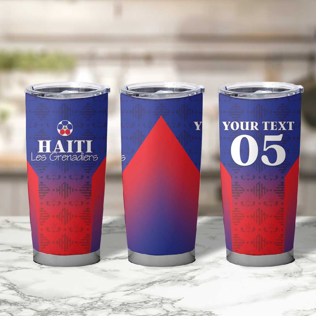 Custom Afro Haiti Football Tumbler Cup Sporty Style - African Pride