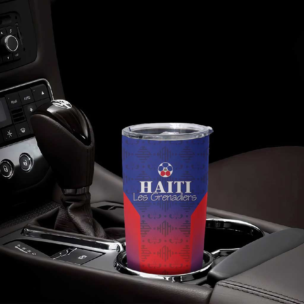 Custom Afro Haiti Football Tumbler Cup Sporty Style - African Pride