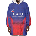 Custom Afro Haiti Football Wearable Blanket Hoodie Sporty Style - African Pride