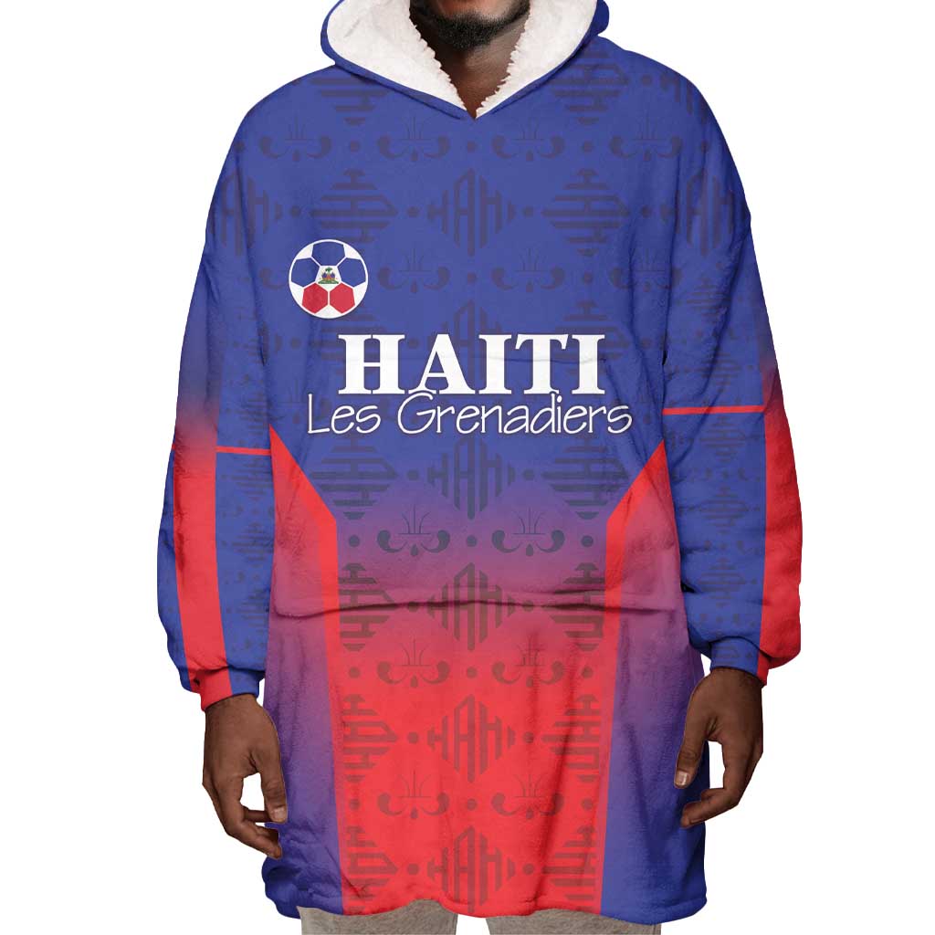 Custom Afro Haiti Football Wearable Blanket Hoodie Sporty Style - African Pride