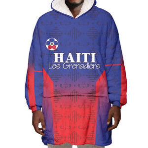 Custom Afro Haiti Football Wearable Blanket Hoodie Sporty Style - African Pride