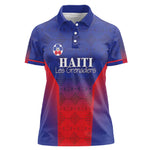 Custom Afro Haiti Football Women Polo Shirt Sporty Style - African Pride