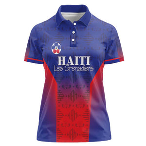 Custom Afro Haiti Football Women Polo Shirt Sporty Style - African Pride