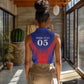 Custom Afro Haiti Football Women Sleeveless Polo Shirt Sporty Style - African Pride