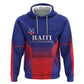 Custom Afro Haiti Football Zip Hoodie Sporty Style - African Pride
