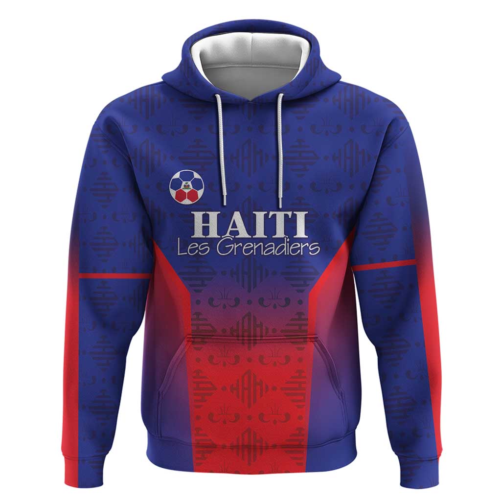 Custom Afro Haiti Football Zip Hoodie Sporty Style - African Pride