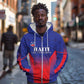 Custom Afro Haiti Football Zip Hoodie Sporty Style - African Pride