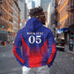 Custom Afro Haiti Football Zip Hoodie Sporty Style - African Pride