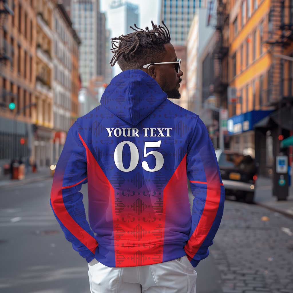 Custom Afro Haiti Football Zip Hoodie Sporty Style - African Pride