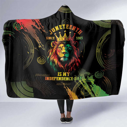Juneteenth Is My Independence Day Hooded Blanket