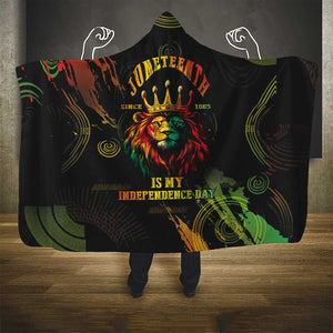 Juneteenth Is My Independence Day Hooded Blanket