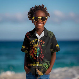 Juneteenth Is My Independence Day Kid Hawaiian Shirt