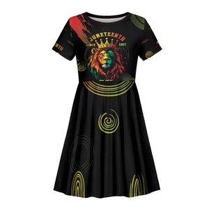 Juneteenth Is My Independence Day Kid Short Sleeve Dress